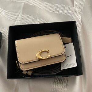 COACH Luxe Refined Calf Leather Bandit Card Belt Bag